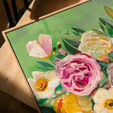 She Loves me Flowers | Canvas Print