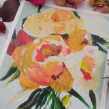 Golden Blooms - 8" x 10" Unframed