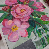 Pink Peonies - 8" x 10" Unframed