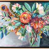 Sapphire Rose - 12" x 15" Framed