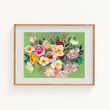 She Loves me Flowers | Canvas Print