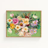 She Loves me Flowers | Canvas Print