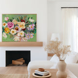 She Loves me Flowers | Canvas Print
