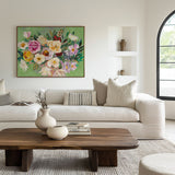 She Loves me Flowers | Canvas Print