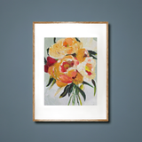 Golden Blooms - 8" x 10" Unframed